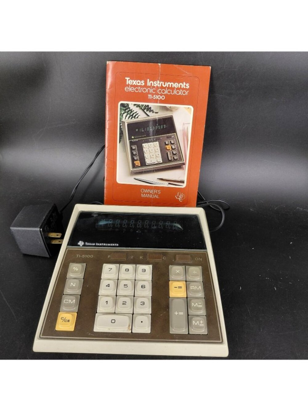 Texas Instruments TI-5100 Desktop Electronic Calculator Adapter Manual WORKS - Picture 8 of 8